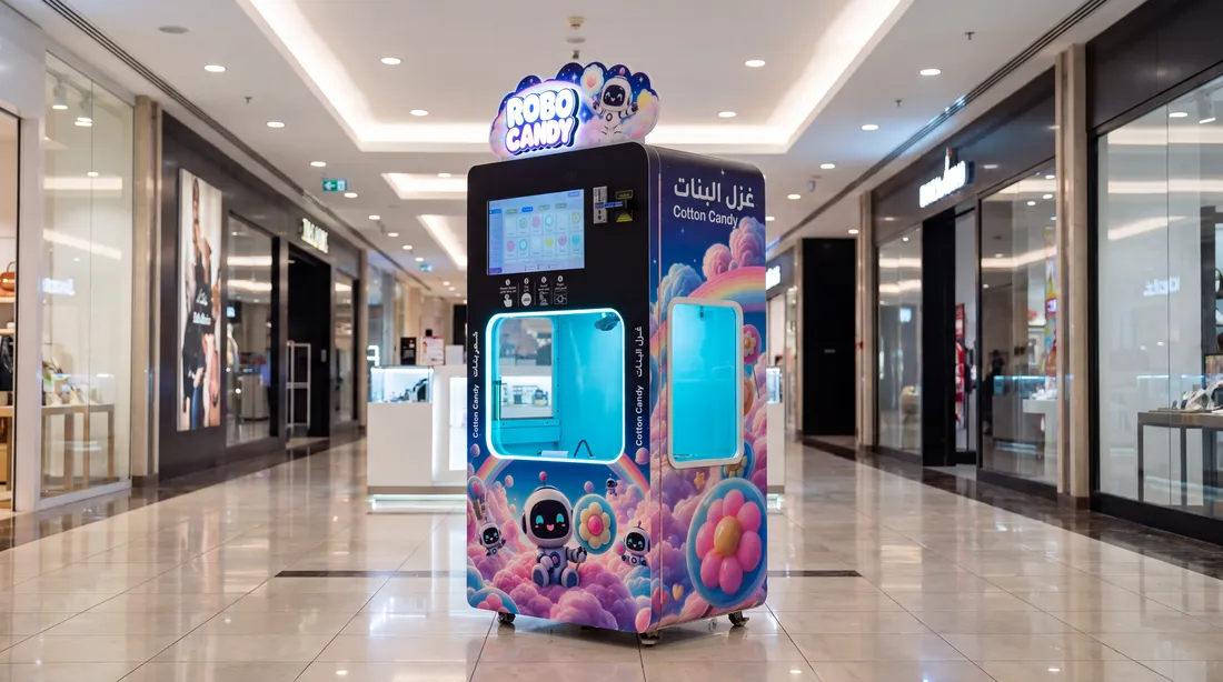 RoboCandy machine. Left side